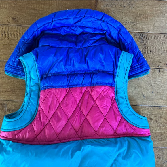 Zara TRF Teal Hot Pink Purple Puffer Vest - Picture 5 of 7